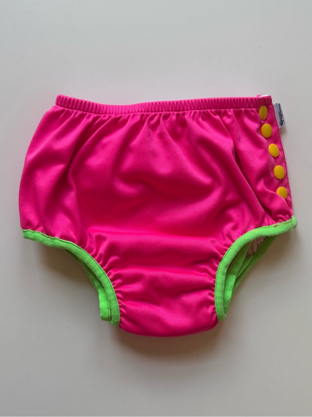 Green Sprouts Girls Eco Snap Swim Safety Diaper - Safety Raspberry - Size 4T